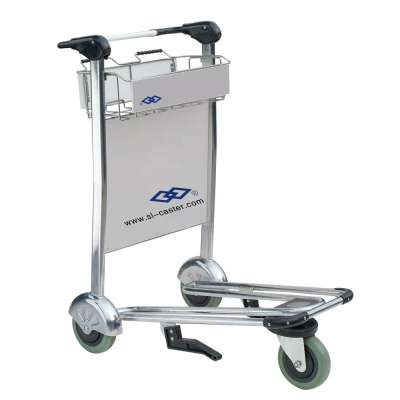 Airport cart stainless steel airport baggage trolley