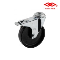 75mm Black PP  wheel with swivel bolt hole caster