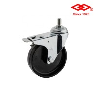 50mm Black plastic wheel with swivel stem